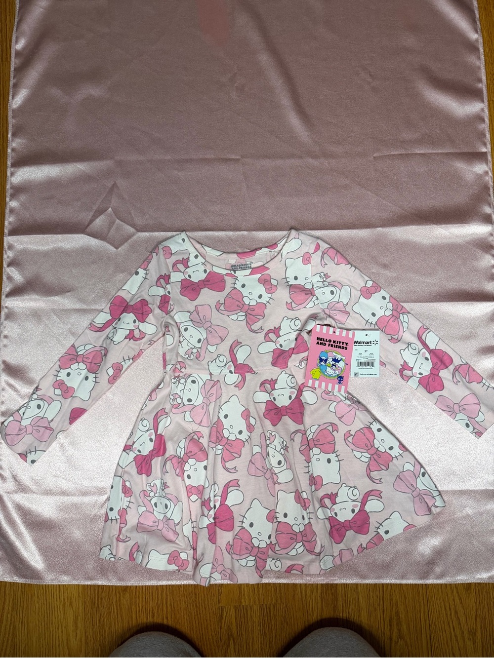 Hello Kitty and Friends Girls Long Sleeve Dress Pink Size 3T